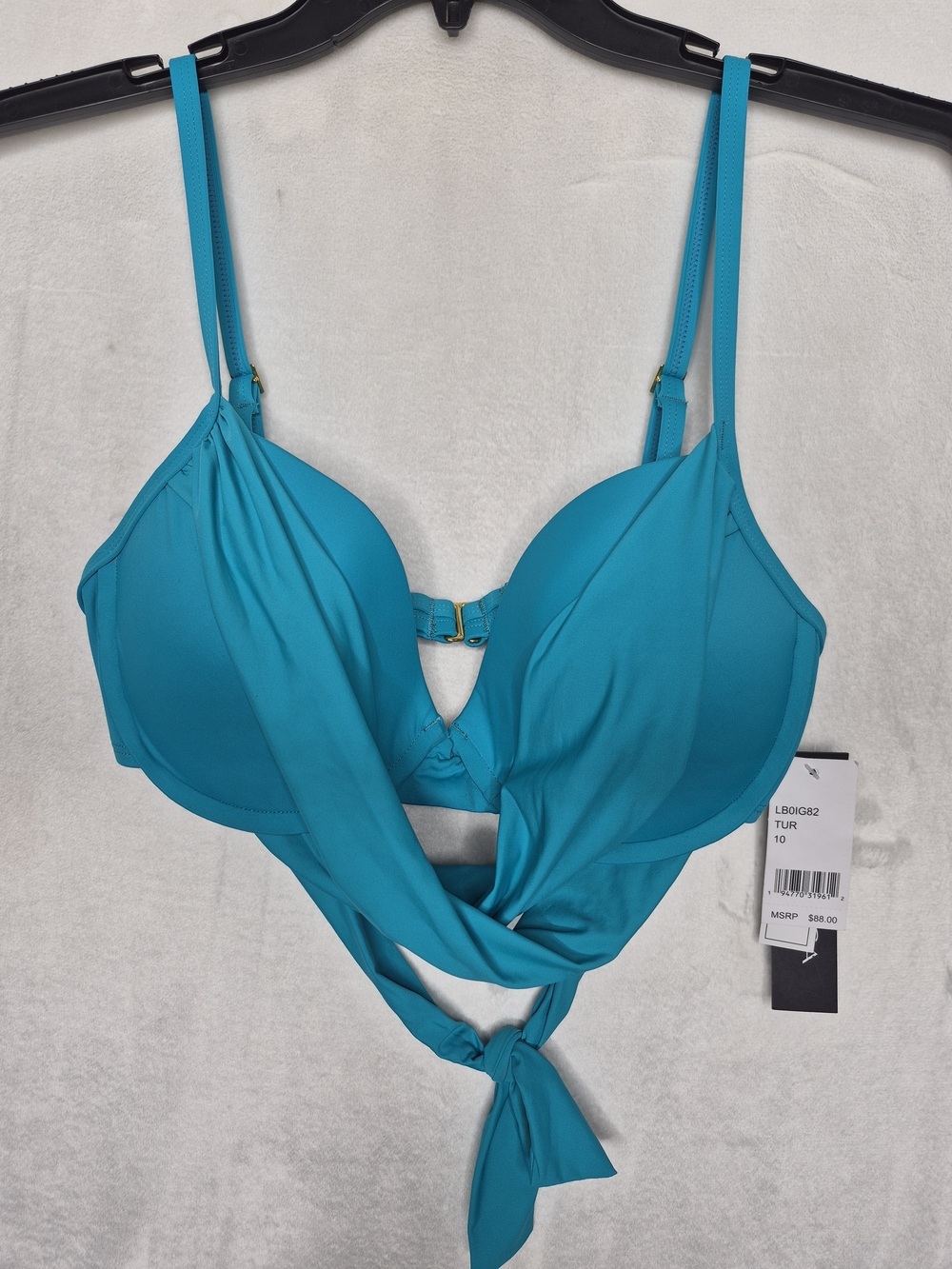 La Blanca NWT Swim Top Bikini Turquoise Womens Size 10